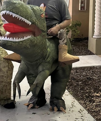 Green rex inflatable riding - green, t-rex